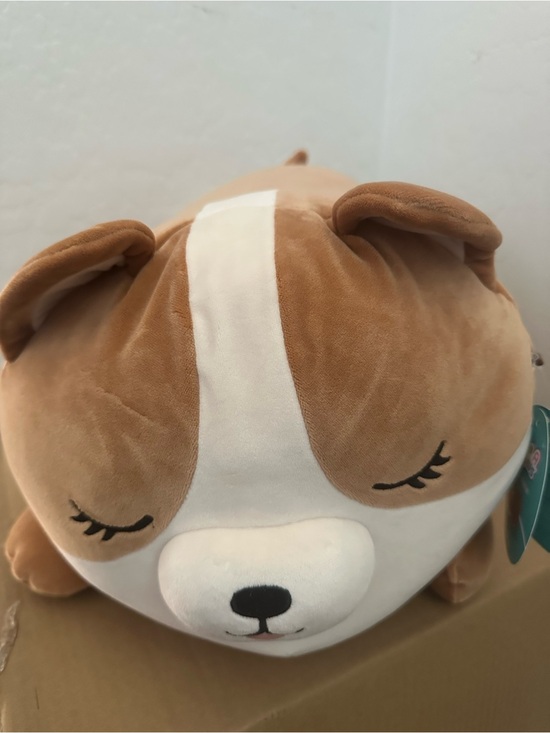 Squishmallows Other - Squishmallows Brown & White Sleepy Corgi Plush Dog Toy